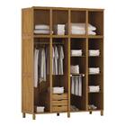 Guarda-roupa Casal Mel 8 Portas Espelho 3 Gavetas