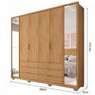 Guarda-roupa Casal Meridius 6 Portas 6 Gavetas Com Espelho Bu