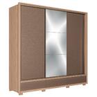 Guarda Roupa Casal Milan 3 Portas Deslizantes Com Espelho E P
