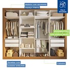 Guarda-roupa Casal Milano 4 Portas 4 Gavetas Carvalho - Minas