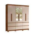 Guarda Roupa Casal Milano 6 Portas E 6 Gavetas Com Espelho -