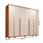 Guarda-roupa Casal Milanus 6 Portas 6 Gavetas Freijo/off Whit