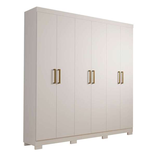 Guarda-roupa Casal Milena 6 Pt 2 Gv Branco