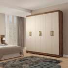 Guarda-roupa Casal Milena 6 Pt 2 Gv Café E Off White