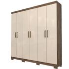Guarda-roupa Casal Milena 6 Pt 2 Gv Café E Off White