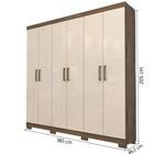 Guarda-roupa Casal Milena 6 Pt 2 Gv Café E Off White