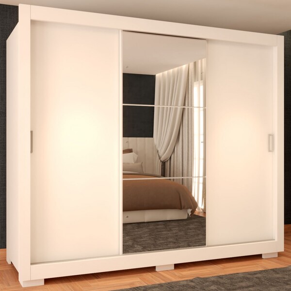 Guarda-roupa Casal Minnesota 3 Portas 3 Gavetas Com Espelho B
