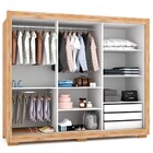 Guarda-roupa Casal Minnesota 3 Portas 3 Gavetas Com Espelho I