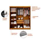 Guarda-roupa Casal Miranda 6 Pt Imbuia E Off White