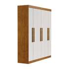 Guarda-roupa Casal Miranda 6 Pt Imbuia E Off White