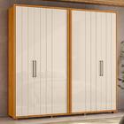 Guarda Roupa Casal Miró Ripado 6 Portas - Madetec