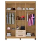 Guarda Roupa Casal Modena Com Cômoda Cannes 5 Gavetas E Armár