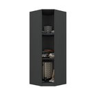 Guarda-roupa Casal Modulado 1 Porta Ágata Yescasa Grafite