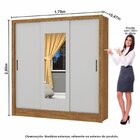 Guarda-roupa Casal Modulado 4 Portas Com Cama Santiago 3 Port