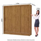 Guarda-roupa Casal Modulado 4 Portas Com Cama Santiago 3 Port