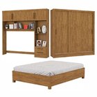 Guarda-roupa Casal Modulado 4 Portas Com Cama Santiago 3 Port