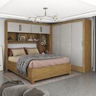 Guarda-roupa Casal Modulado 4 Portas Com Cama Santiago 3 Port