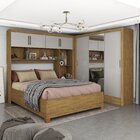 Guarda-roupa Casal Modulado 4 Portas Com Cama Santiago 3 Port