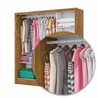 Guarda-roupa Casal Modulado 4 Portas Com Cama Santiago 3 Port