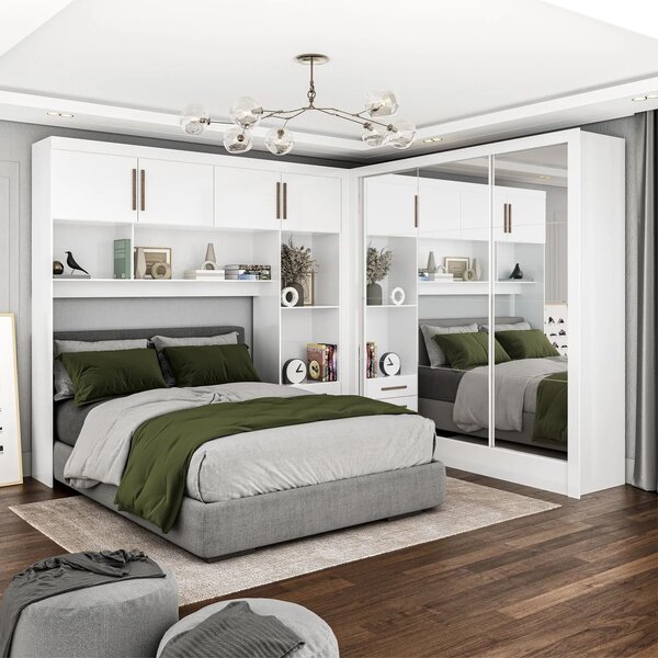 Guarda-roupa Casal Modulado 4 Portas Santiago 3 Portas Premiu