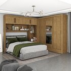 Guarda-roupa Casal Modulado 4 Portas Santiago Com Espelho 3 P