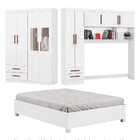 Guarda-roupa Casal Modulado 5 Portas Com Cama Hercules 4 Port