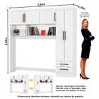 Guarda-roupa Casal Modulado 5 Portas Com Cama Hercules 4 Port