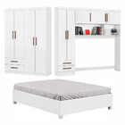 Guarda-roupa Casal Modulado 5 Portas Com Cama Hercules 4 Port