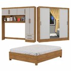 Guarda-roupa Casal Modulado 5 Portas Com Cama Santiago 3 Port