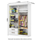 Guarda-roupa Casal Modulado 5 Portas Hercules 4 Portas 4 Gave