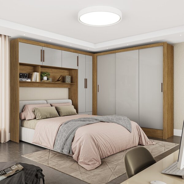 Guarda-roupa Casal Modulado 5 Portas Santiago 3 Portas 5 Gave