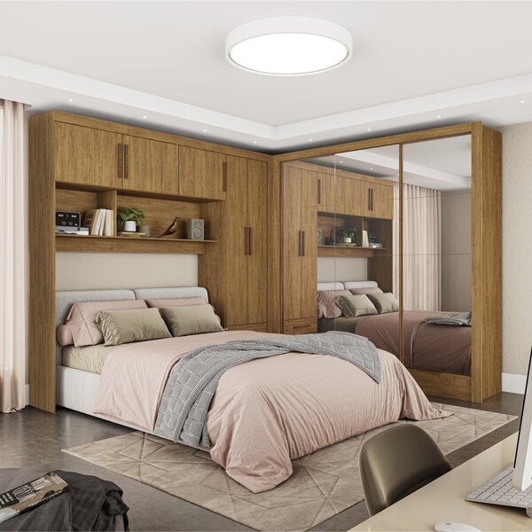 Guarda-roupa Casal Modulado 5 Portas Santiago 3 Portas Premiu