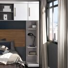 Guarda Roupa Casal Modulado 6 Peças Com Ponte Cabeceira E 2 M