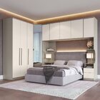 Guarda Roupa Casal Modulado 6 Peças Elegance Com Espelho Niqu