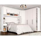 Guarda Roupa Casal Modulado Brenda 4 Peças Branco - Móveis Ar