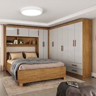 Guarda-roupa Casal Modulado Com Cama Hércules 11 Portas 6 Gav