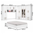 Guarda-roupa Casal Modulado Com Cama Hércules 11 Portas 6 Gav