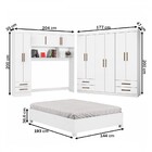 Guarda-roupa Casal Modulado Com Cama Hércules 11 Portas 6 Gav