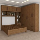 Guarda-roupa Casal Modulado Com Cama Paradise 10  Portas 6 ga