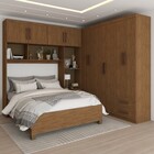 Guarda-roupa Casal Modulado Com Cama Paradise 10  Portas 6 ga