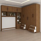 Guarda-roupa Casal Modulado Com Cama Paradise 10  Portas 6 ga