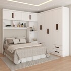 Guarda-roupa Casal Modulado Com Cama Paradise 10 Portas 6 gav