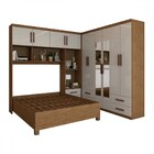 Guarda-roupa Casal Modulado Com Cama Paradise 10 Portas Com E
