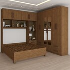 Guarda-roupa Casal Modulado Com Cama Paradise 10 Portas Com E