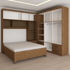 Guarda-roupa Casal Modulado Com Cama Paradise 10 Portas Com E