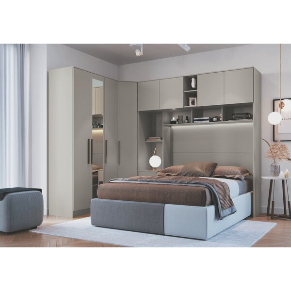 Guarda Roupa Casal Modulado Com Espelho 3 Peças 8 Portas 3 Ga