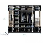 Guarda-roupa Casal Modulado Com Espelho 6 Portas 4 Gavetas Fr