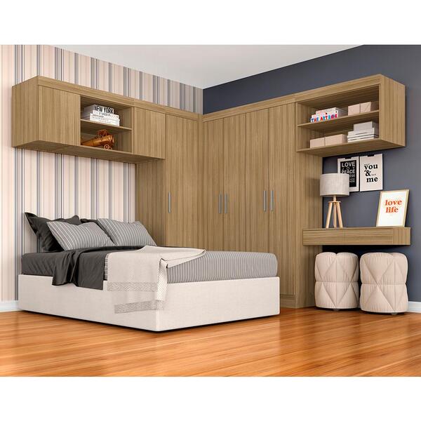 Guarda Roupa Casal Modulado Elsa Boreal - Móveis Arapongas