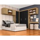 Guarda Roupa Casal Modulado Elsa Boreal/preto - Móveis Arapon