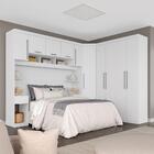 Guarda Roupa Casal Modulado Emília 3 Peças Branco - Moveis Ar